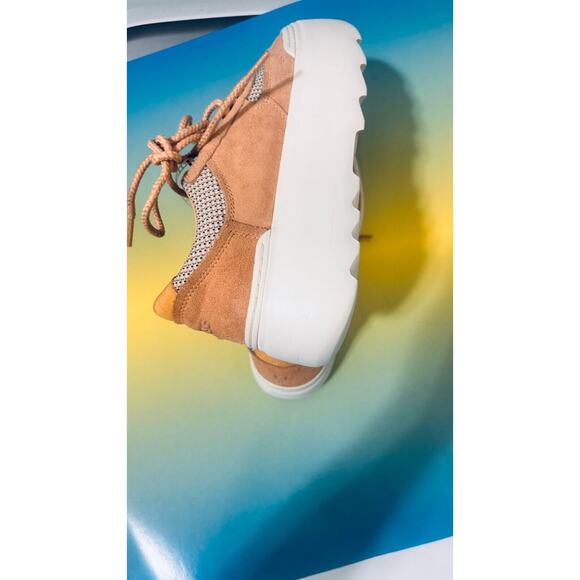 UGG Treadlite Womens Marin Mega Lace-Up Platform Sneakers Beige Mesh Lining - Picture 9 of 16